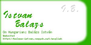 istvan balazs business card