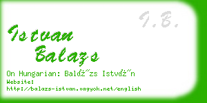 istvan balazs business card